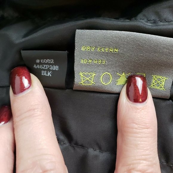 Kenneth Cole Reaction Womens Black Long Sleeve Collared‎ Coat Jacket Size Large - Picture 8 of 8